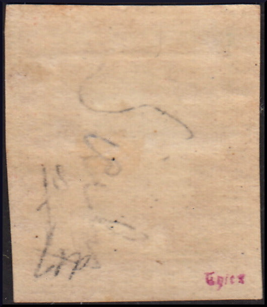 1859 - 1/2 orange grain I table paper of Palermo retouching n. 19 new with intact rubber (1)