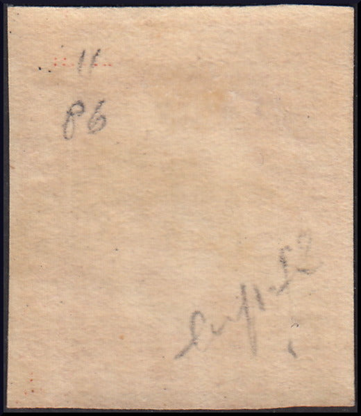 1859 - 1/2 orange grain I table paper of Palermo retouching n. 19 new with intact rubber (1)