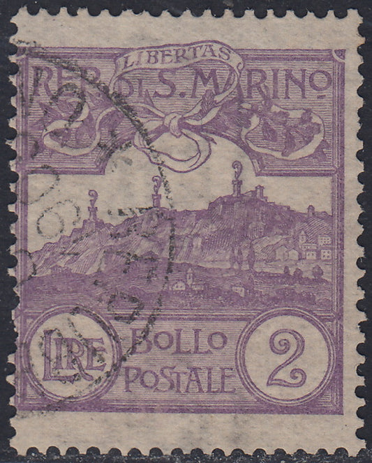 SM24 - 1903 - Vedute della Repubblica, L. 2 violetto usato (44)