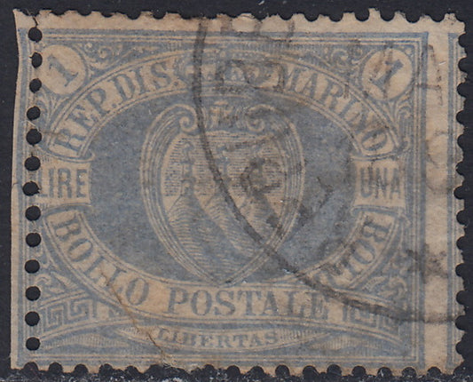 SM25 - 1894/99 - Stemma della Repubblica,L. 1 oltremare usato (31)