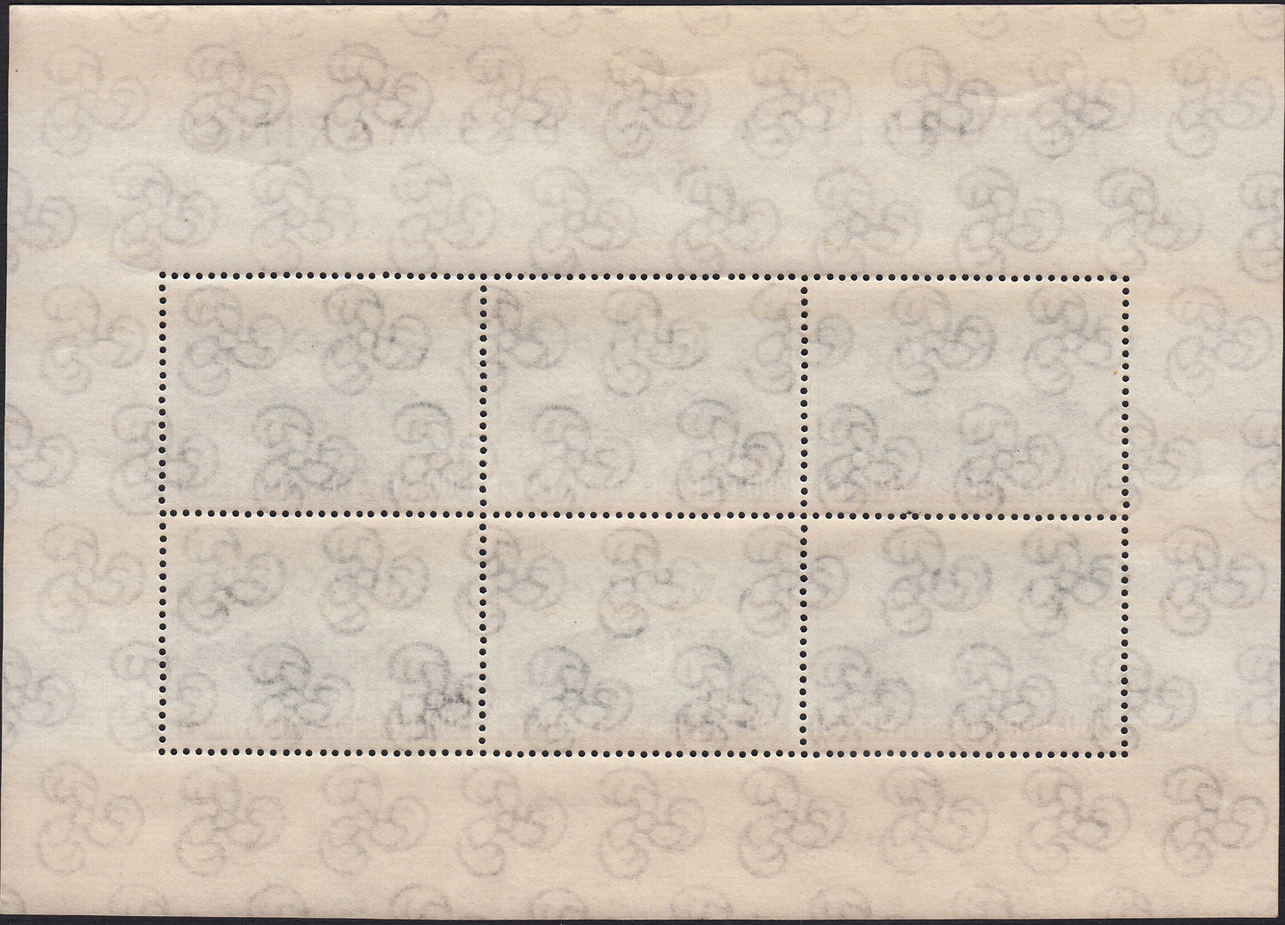 SM57 - 1961 - EUROPA UNITA, L. 500 verde e bruno foglietto di sei esemplari nuovo con gomma integra (568, F23)