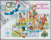 SM74 - 1992 - Olimpiadi di Barcellona, valori n. 1353/56 in foglietto nuovo gomma integra (35)