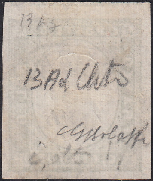 ADRS261 - 1854 - III edición c. 20 oro, prueba de color de la composición II, nuevo, sin engomar (P37a)