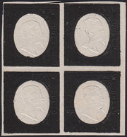 SARD261 - 1854 - III issue c. 20 gold, color proof of the II composition, new, not gummed (P37a)