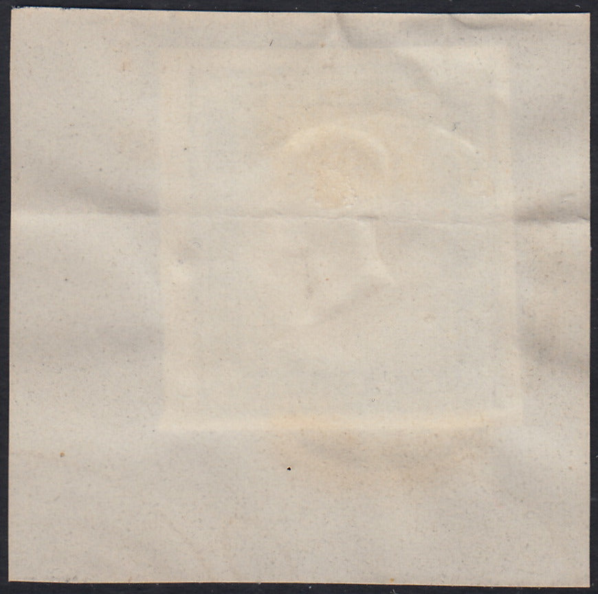 1860 - 1/2 dark blue tornese called "Croce di Savoia" used in the IL PAESE newspaper of 1/1/1861 (16b)