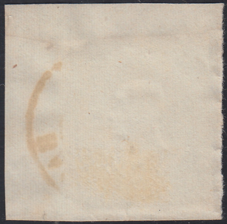 1860 - 1/2 dark blue tornese called "Croce di Savoia" used in the IL PAESE newspaper of 1/1/1861 (16b)