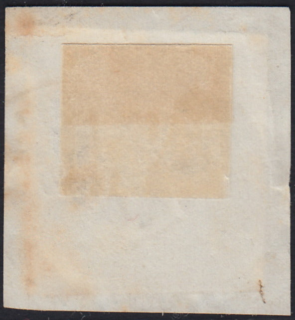 1860 - 1/2 dark blue tornese called "Croce di Savoia" used in the IL PAESE newspaper of 1/1/1861 (16b)