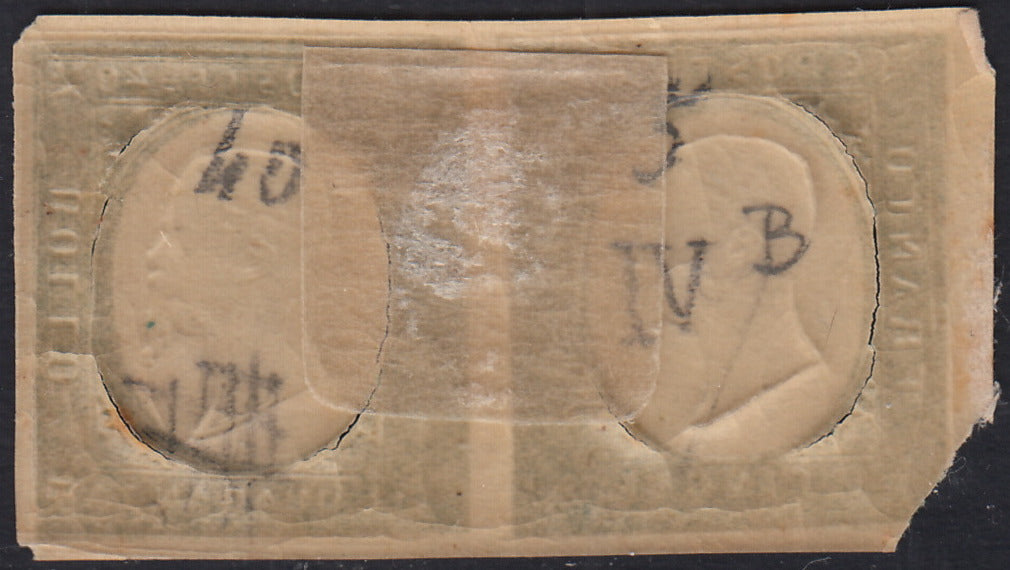 1861 - Cerdeña IV edición Lire 3 bloque de cobre de 4 ejemplares nuevos **/* (18A)