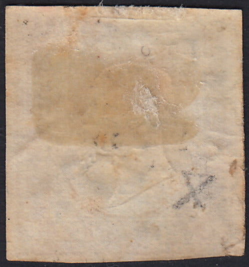 Sard1156 - 1859 - IV emissione c. 80 ocra arancio chiaro usato con annullo di Milano 9/12/59 (17b)