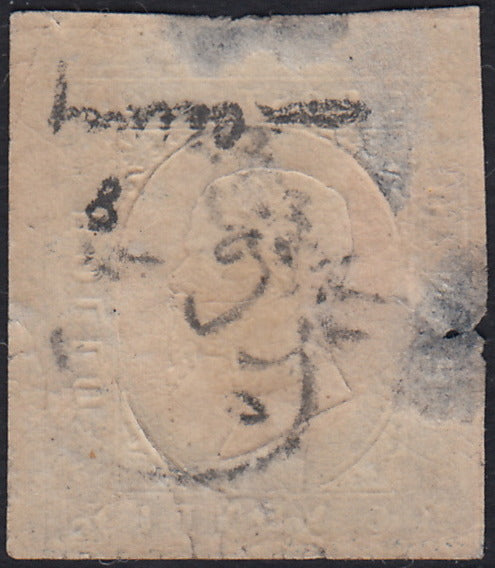 Sard1172 - 1854- Sardegna III emissione, I composizione (emessi) c. 20 azzurro nuovo senza gomma, di grande rarità (8)