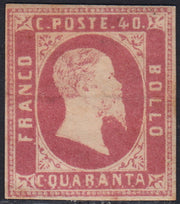 Sard1180 - 1851 - I emissione c. 40 rosa I tiratura nuovo con gomma originale (3)