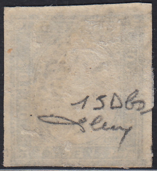 Sard1189 - 1861 - IV emissione c. 20 celeste grigiastro chiarissimo II tavola usato. (15Dba)