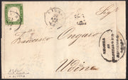Sard17 - 1863 - Circolare a stampa spedita da Milano per Udine 24/4/63 affrancata con c. 5 verde (13Ea).