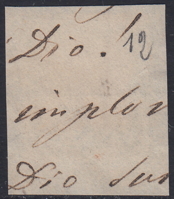 Sard403 - 1863 - IV emissione c. 5 verde cupo IV composizione usato PER CONSEGNA (13E, p.ti 12)
