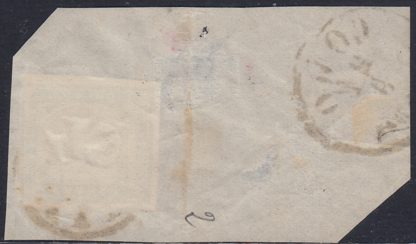 IV número c. 10 marrón chocolate oscuro I par de mesa usado (14Ce)