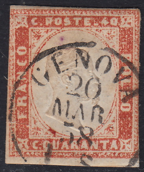 IV número c. 10 marrón chocolate oscuro I par de mesa usado (14Ce)