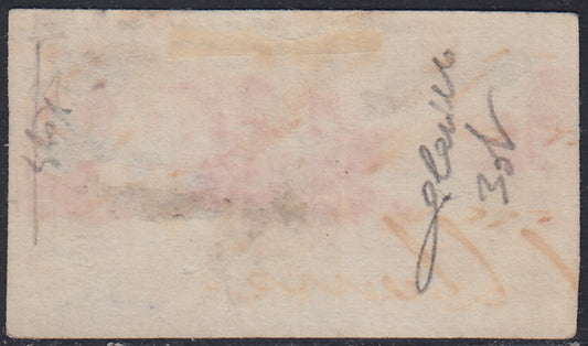 Sard516 - 1851 - Effigie di Vittorio Emanuele II volta a destra, I emissione c. 40 rosa lilla coppia orizzontale usata (3d)