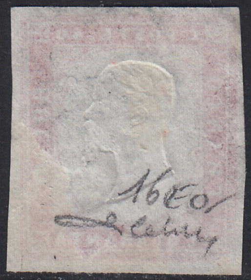 SARD819 - 1862 - IV emissione c. 40 rosa chiaro tiratura 1862 usato (16Ea)