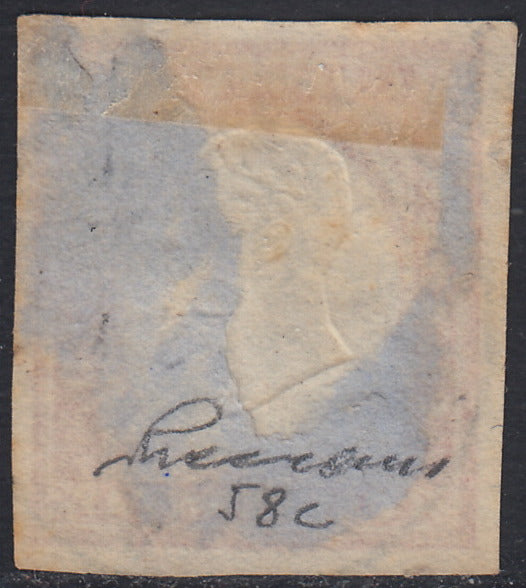 SARD856 - 1863 - IV emissione c. 40 rosa vermiglio smorto usato PORTO MAURIZIO (16Fa)