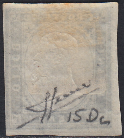 Sard890 - 1861 - IV emissione c. 20 azzurro oltremare II tavola nuovo con gomma originale (15Dc)