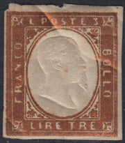 IV número c. 10 marrón chocolate oscuro I par de mesa usado (14Ce)