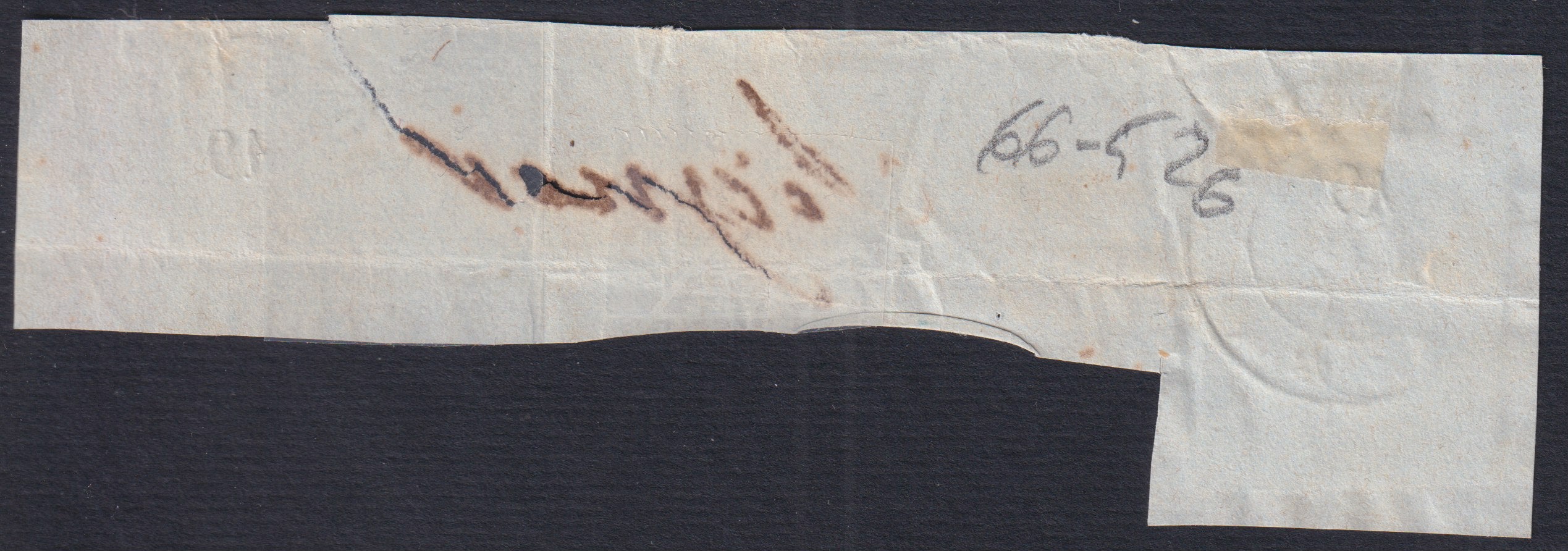 Sard970 - 1862 - IV issue c. 20 indigo with violet reflections used on fragment from Borgotaro 19/6/62 (15Ea).