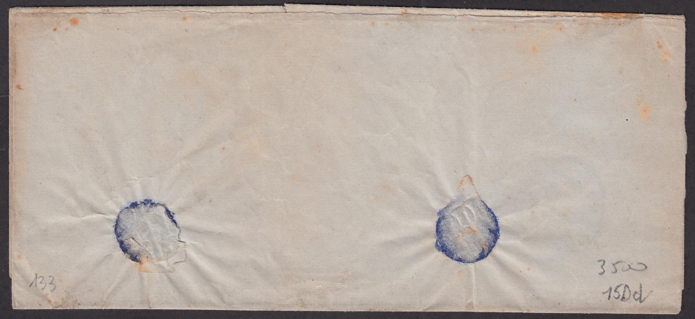 121 - 1861 - IV emissione, c.20 cobalto grigiastro II tavola su lettera da Genova per Sarzana 2/11/61 (15Dd)