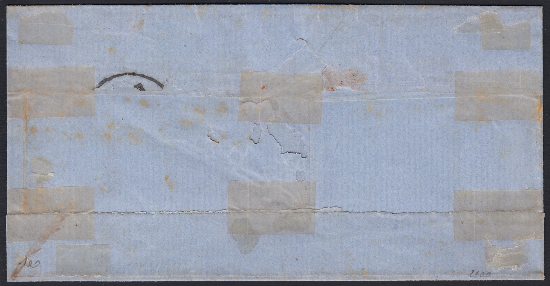 163 - 1861 - Letter sent by Brolo to Palermo 29/8/61 franked with c. 10 dark chocolate brown I table, rare color (14Ce). 