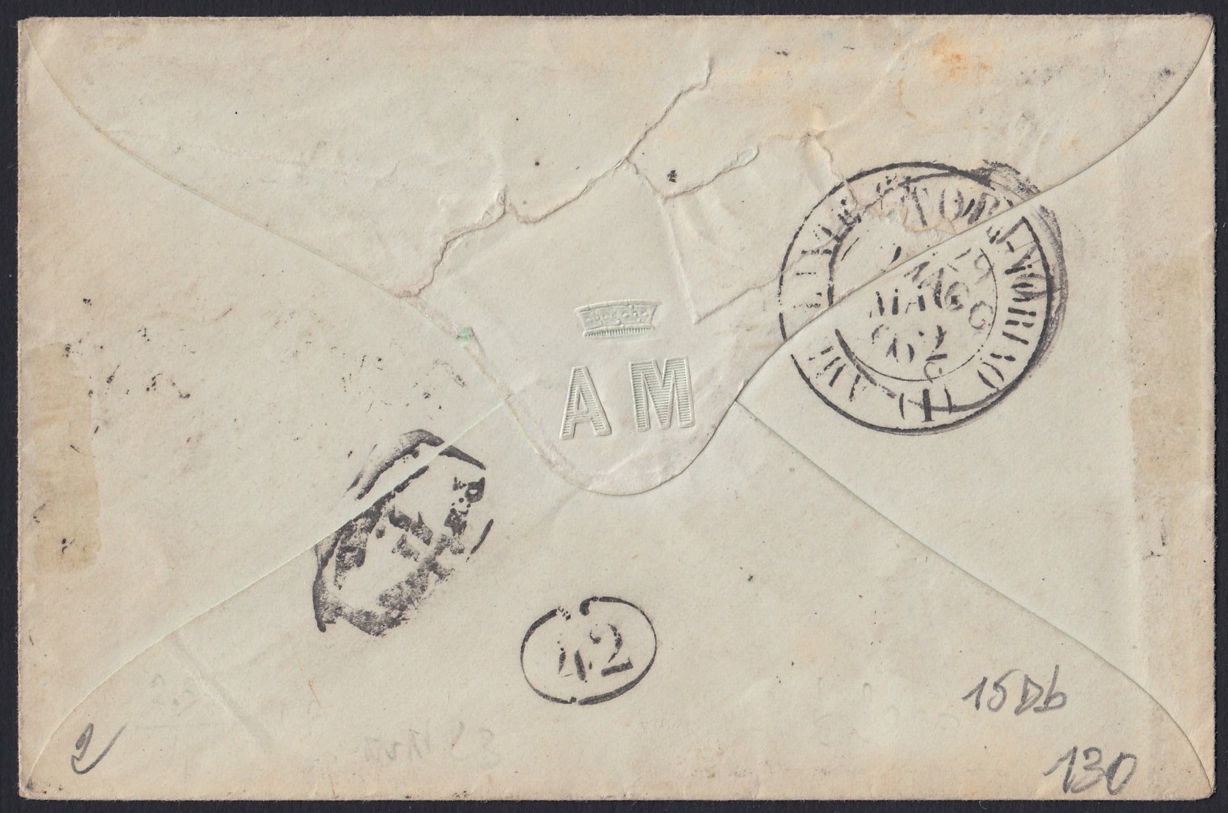 192 - 1862 - Letter sent from Pavia to Turin 29/5/62, franked with c. 20 greyish light blue II table edition 1861 (15Db) 