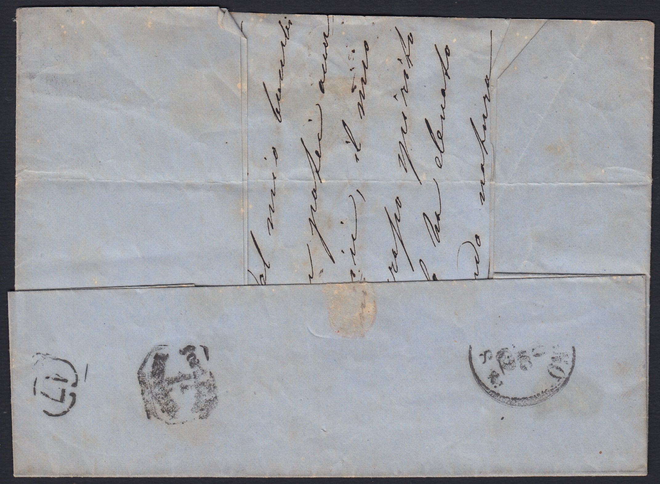 SARDSP237 - 1862 - Lettera spedita da Bergamo Alta per Torino 9/5/62 affrancata con c. 20 celeste II tavola (15Da)