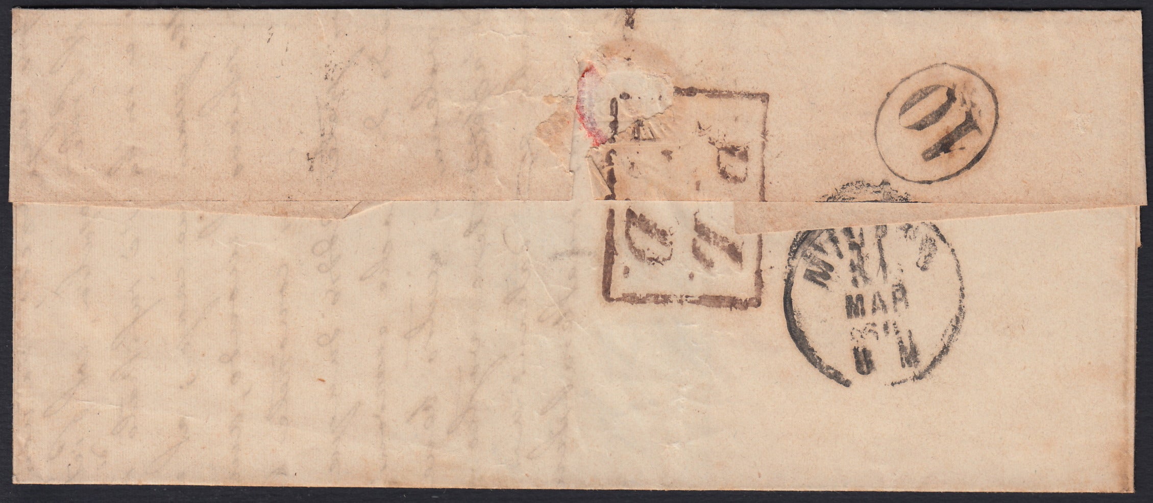 SARDSP262 - 1860 - Lettera spedita da GEnova pe rMilano 30/3/60 affrancata con c. 20 azzurro scurissimo I tavola (15C)