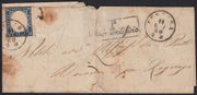 SARDSP263 - 1860 - Lettera spedita da Ferrara per Legnago 11/10/60 affrancata con c. 20 azzurro I tavola (15Ca)