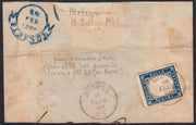 SARDSP264 - 1860 - Fronte di lettera spedita da Modena per Firemze 18/2/60 affrancato con c. 20 azzurro oltremare I tavola (15Aa)