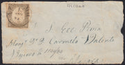 SARDSP287 - 1861 - Fronte di lettera spedita da Alcamo per mazzara affrancata con c. 10 grigio olivastro I tavola (14C)