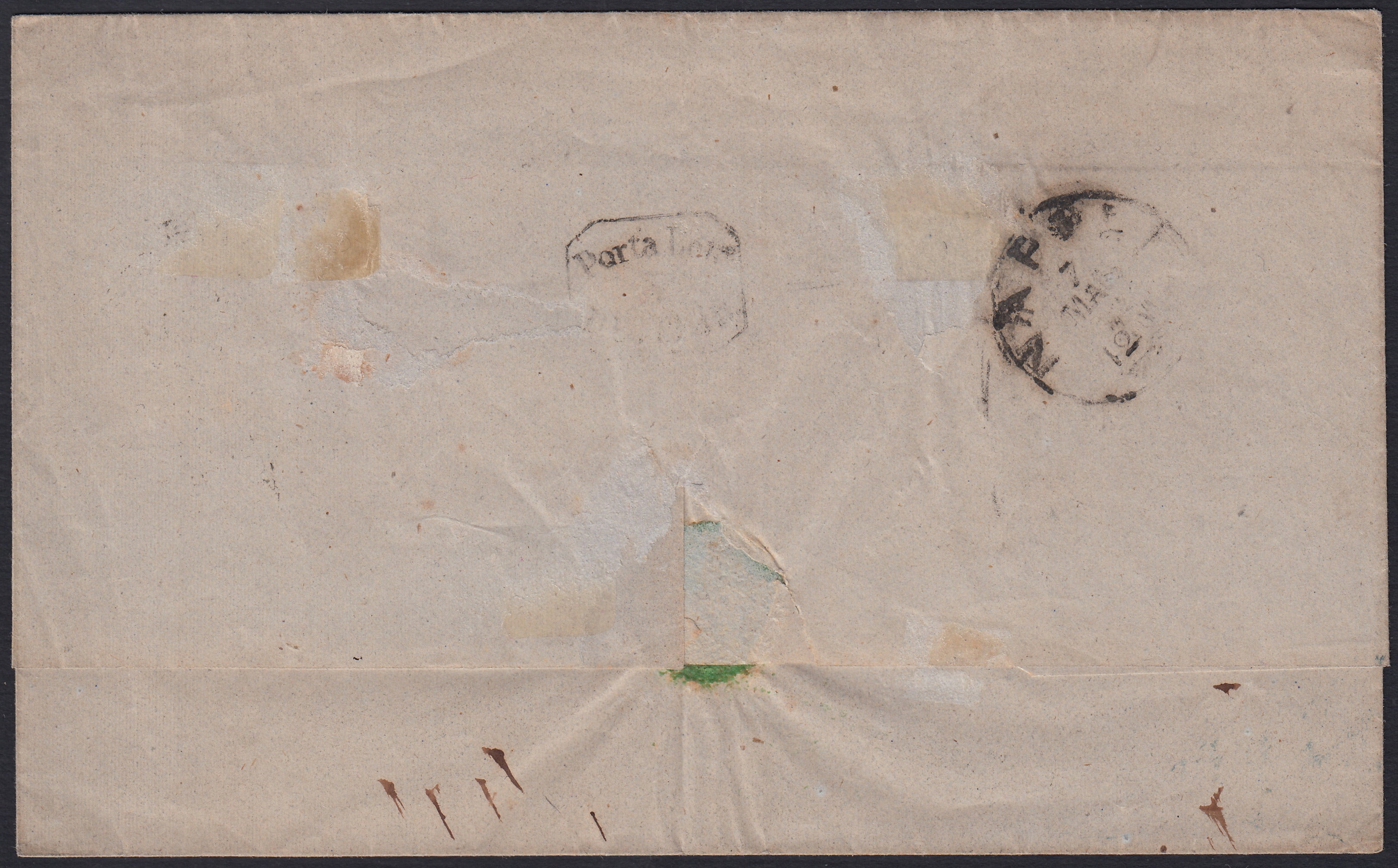 SardSP352 - 1862 - IV emissione c. 20 azzurro oltremare spedito da Messina per Napoli 5/3/62 (15Dc)