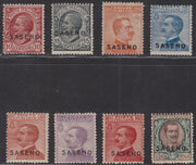 Sase1 - 1923 - Saseno, francobolli d'Italia soprastampati, serie di otto valori nuova con gomma (1/8)