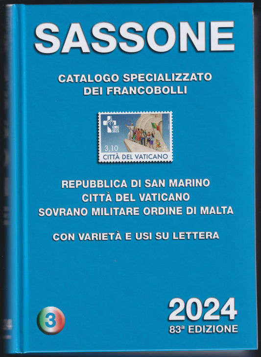 CATALOGO SASSONE 2024 - Volume 3 - S. Marino, Vaticano e SMOM