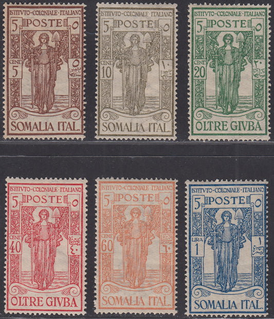 SOM15 - 1926 - Pro Istituto Coloniale italiano, serie completa di sei valori nuova con traccia di linguella (86/91)