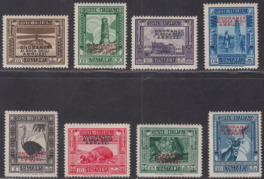 SOM31 - 1934 - Onoranze al Duca degli Abruzzi, serie completa di 8 valori nuova (185/192)
