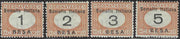 SOM48 - 1923 - Kingdom tax stamps overprinted ITALIAN SOMALIA and value in Rupees, 1 new blue and black Rupee with original rubber and decal of the overprint (40b)
