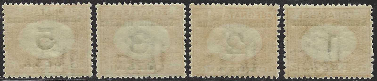SOM48 - 1923 - Kingdom tax stamps overprinted ITALIAN SOMALIA and value in Rupees, 1 new blue and black Rupee with original rubber and decal of the overprint (40b)