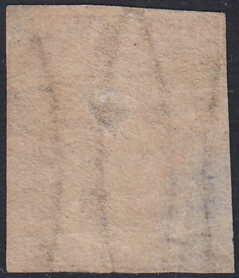 16-310 - 1857 Leone di Marzocco, 1 carmine cracy on white paper and wavy lines watermark, used (12)