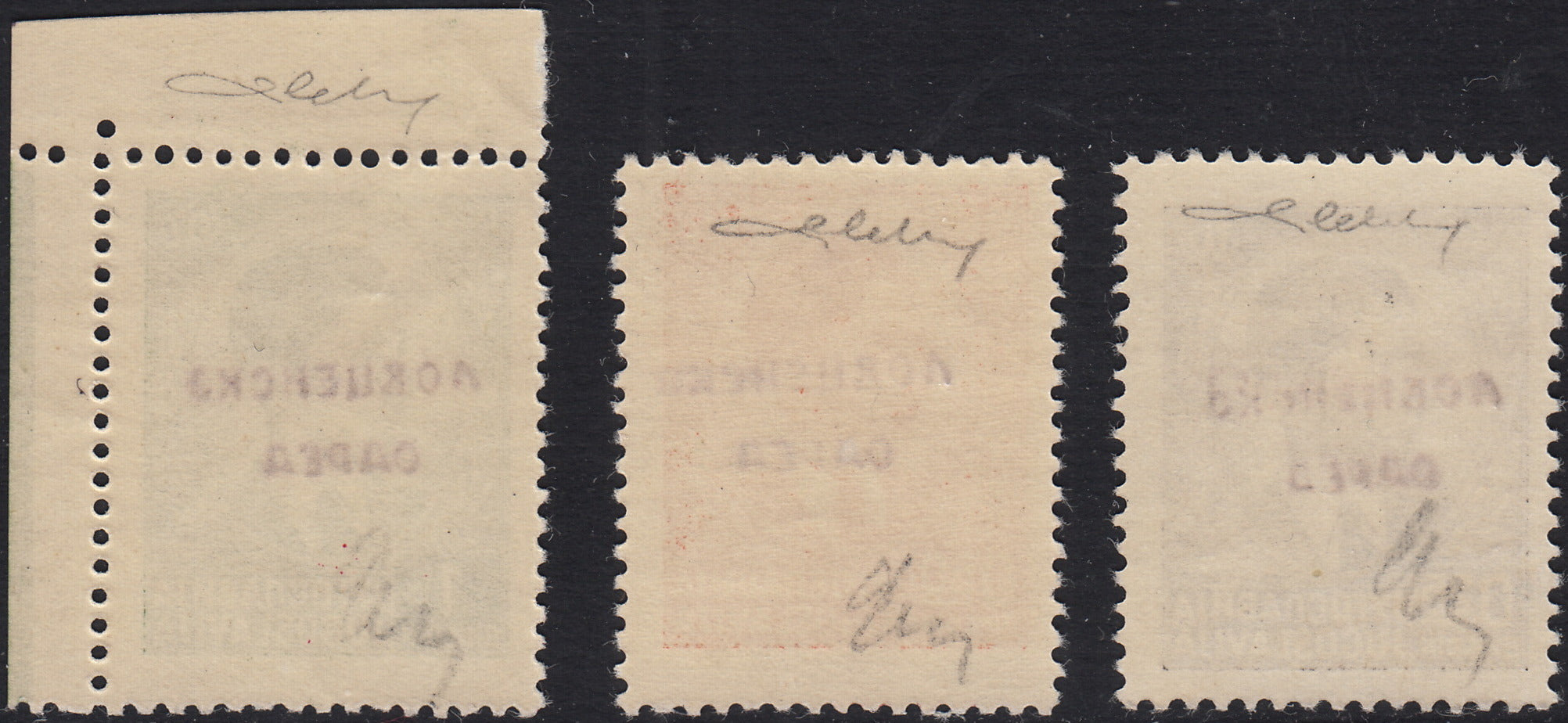 T138 - 1941 -  Partigiani del Lovcen, serie dei tre valori noti con soprastampa violetta nuovi con gomma integra (CEI 2005 pag. 158)