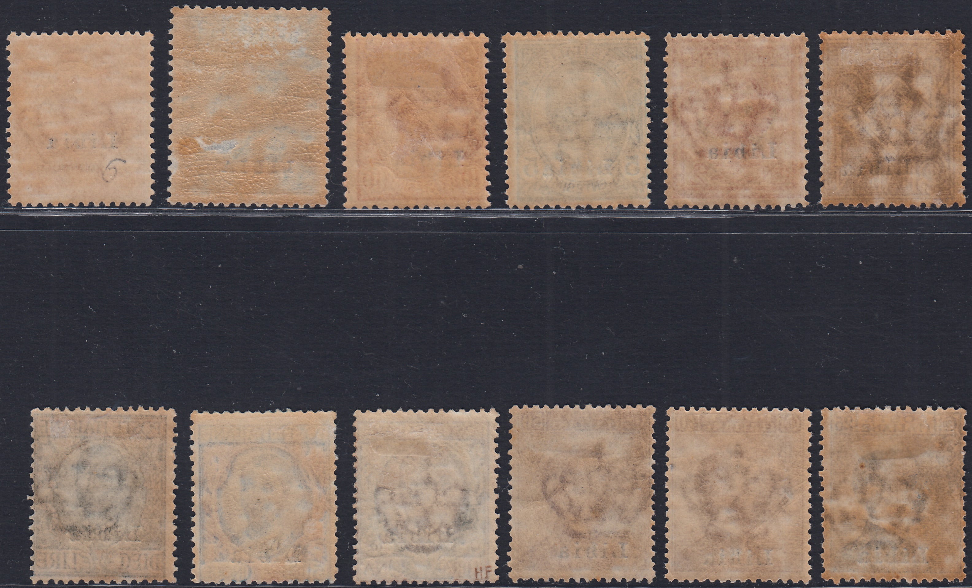 T172 - 1912/15 - Francobolli ordinari di Regno soprastampati "Libia", serie completa di 12 valori nuova con gomma (1/12)