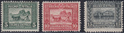 T173 - 1928/29 - Eritrea, soggetti africani, nuova tiratura dentellatura 11, serie di tre valori nuovi con gomma originale (129/131)