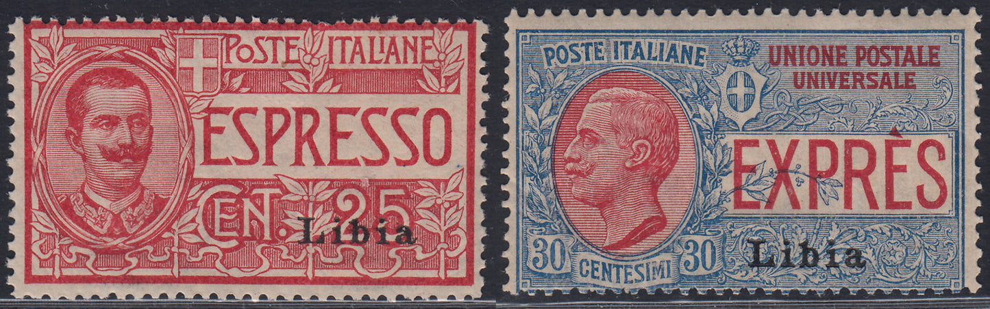 T176 - 1915 - Libia Espresso, serie di due valori nuovi con gomma integra (1/2)