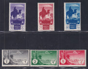 T180 - 1932 Colonie Italiane, Cirenaica Soggetti Africani, serie di sei valori nuova con gomma integra (6/11)