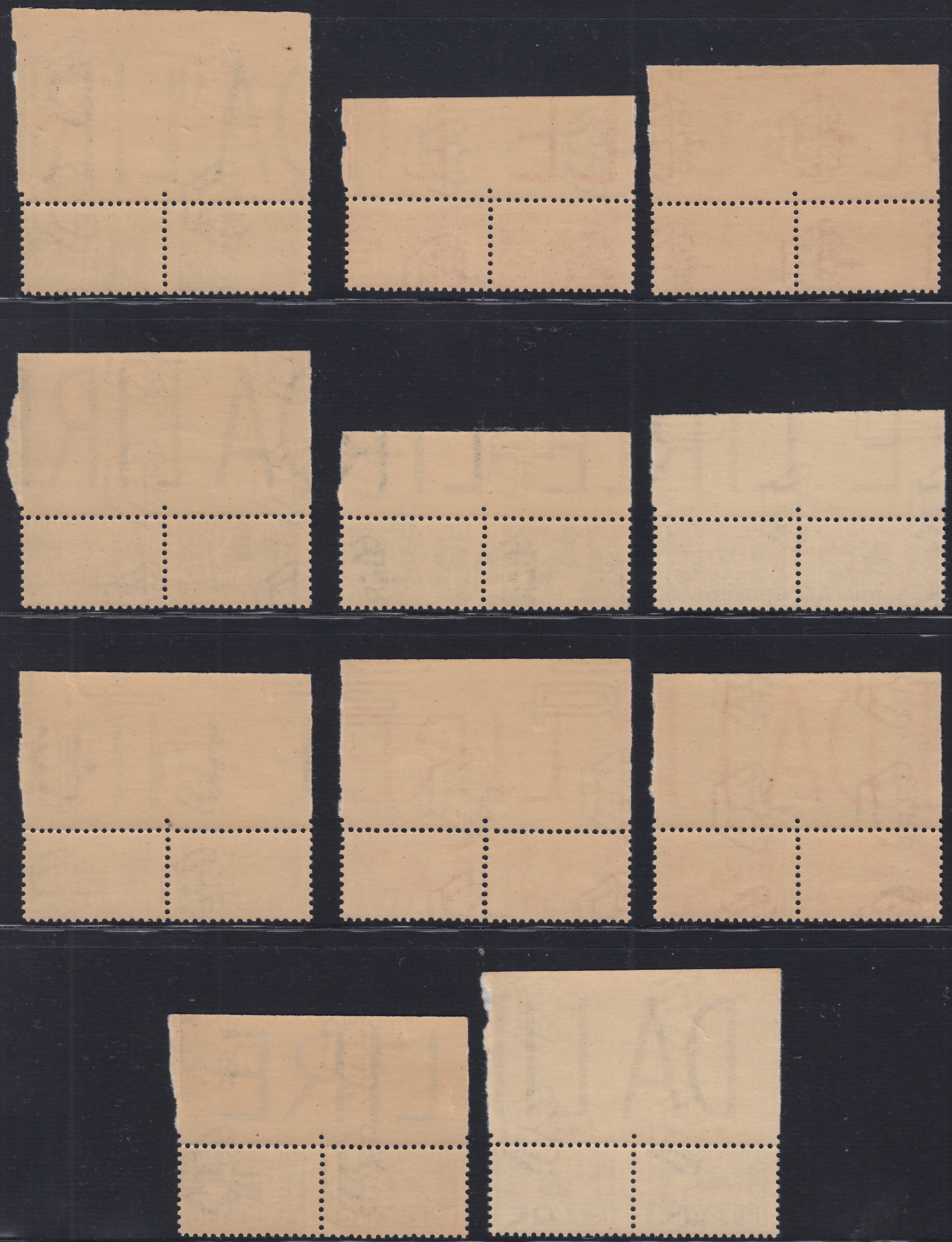 T183 - 1934 - Pacchi postali soggetti vari, serie degli 11 valori nuova con gomma integra (1/11)