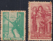 T26_129 - 1945 - CLN PARMA, Posta Partigiana, serie di due esemplari nuovi con gomma integra (1, 2)