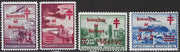 T26_131 - 1942 - Croce Rossa di Jugoslavia soprastampata "Governorato del Montenegro" in rosso, serie di 4 valori nuovi senza gomma (36/39)